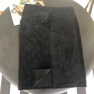 Calvin Klein faux suede pencil skirt
